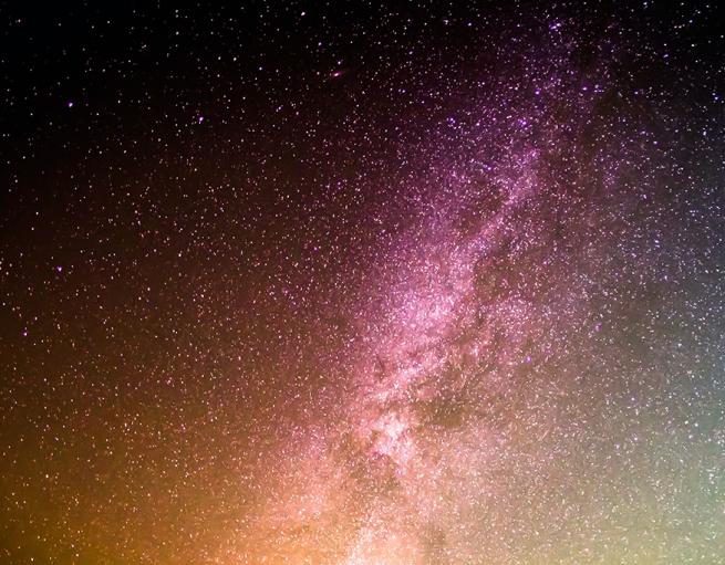 The vast night sky
