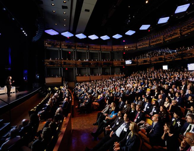 View of the audience during For Humanity Illuminated in NYC