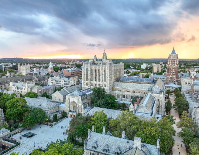 Aerial view of Yale University