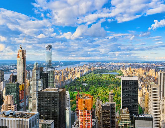 Aerial view of New York City