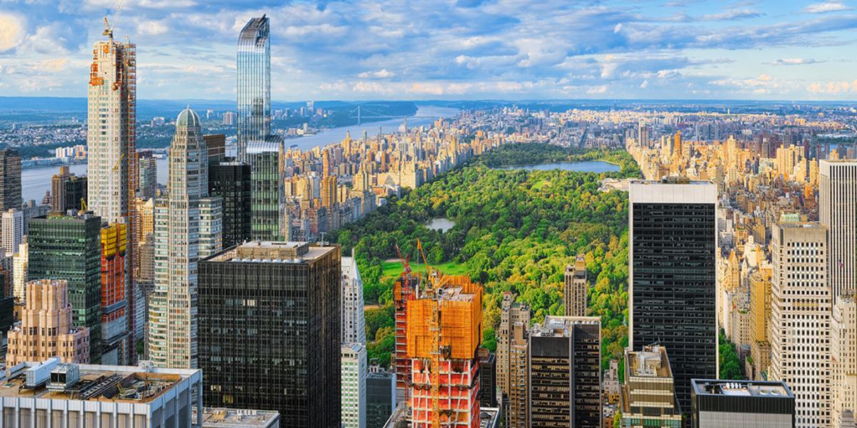 Aerial view of New York City