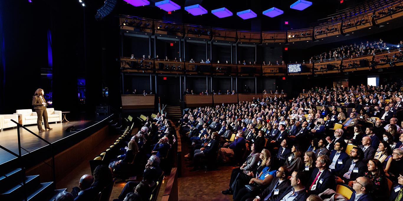 Audience members at For Humanity Illuminated in New York City