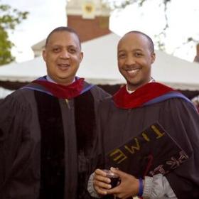 Will and Karreem at their father-son graduation in 2006