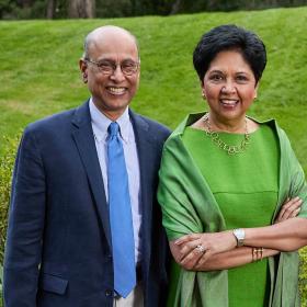 Indra Nooyi ’80 MPPM and Raj Nooyi