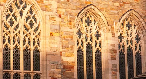 Architectural detail of Sterling Memorial Library