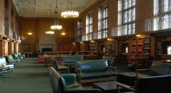 The historic Linonia and Brothers Room in Sterling Memorial Library