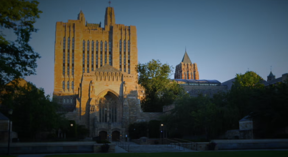 Exterior view of Sterling Memorial Library