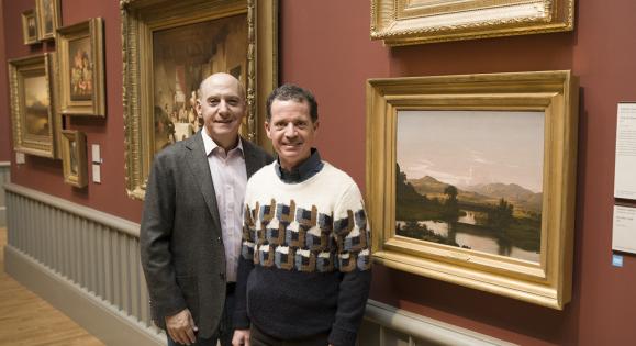 Adam Rose ’81 and Peter McQuillan at the Yale University Art Gallery