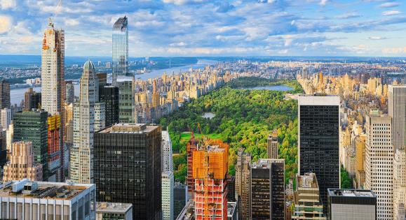 Aerial view of New York City