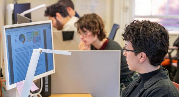 Students at work in a computer lab