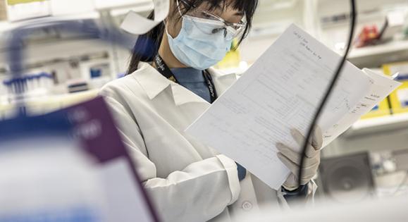 Scientist working in a lab