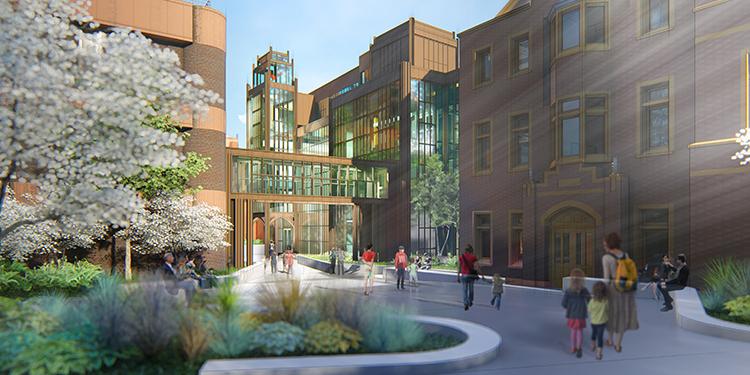 Architectural rendering of the exterior of the Peabody Museum of Natural History