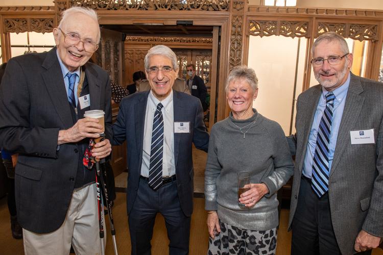 President Peter Salovey ’86 PhD with Richard U. Light Foundation trustees