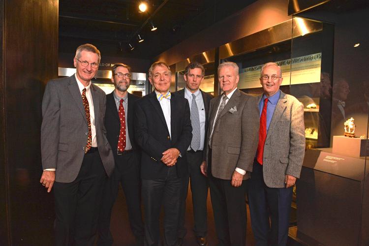 Peabody director, donors, and curators at the opening of the renovated David Friend Hall in 2016