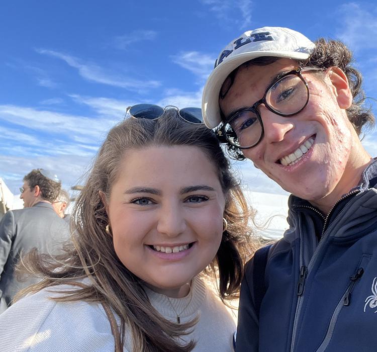 Eleanor Schoenbrun and her Senior Roll Call Co-Chair Stuart Baker at The Game.