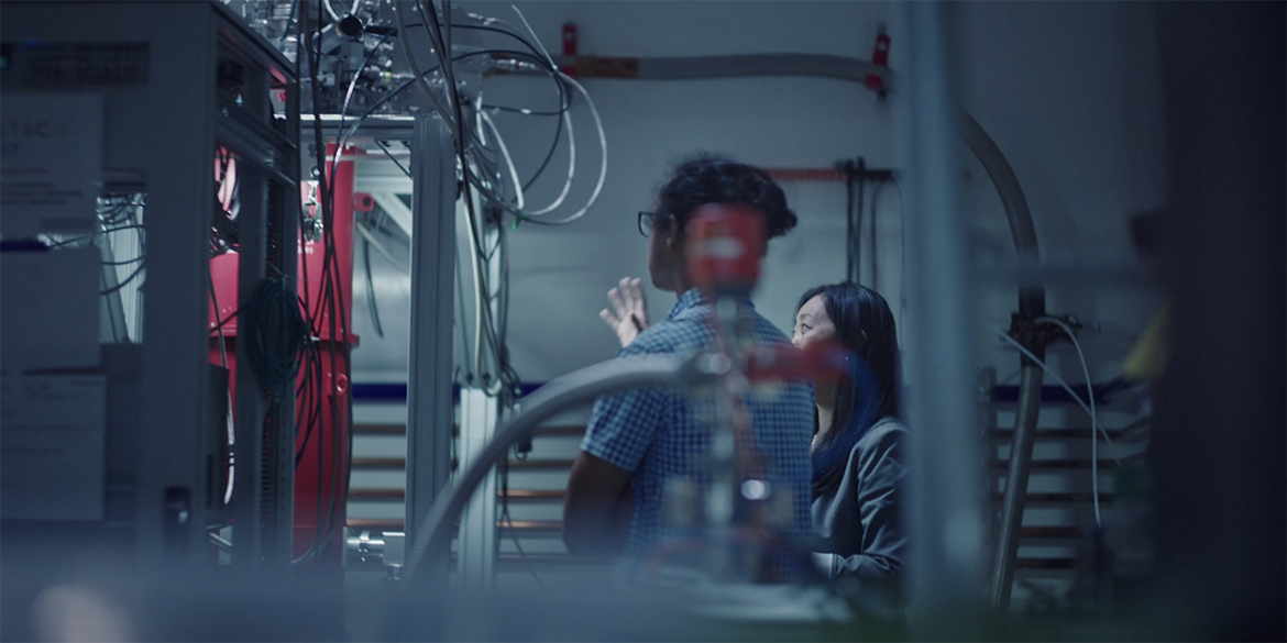 Yale physicists in a laboratory