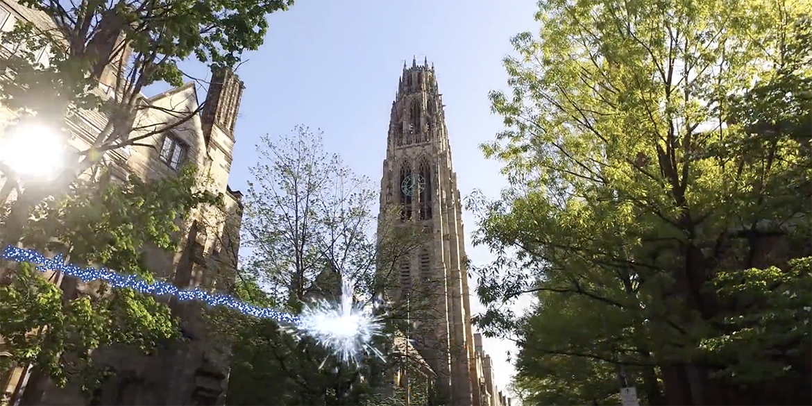 Harkness Tower on a sunny day