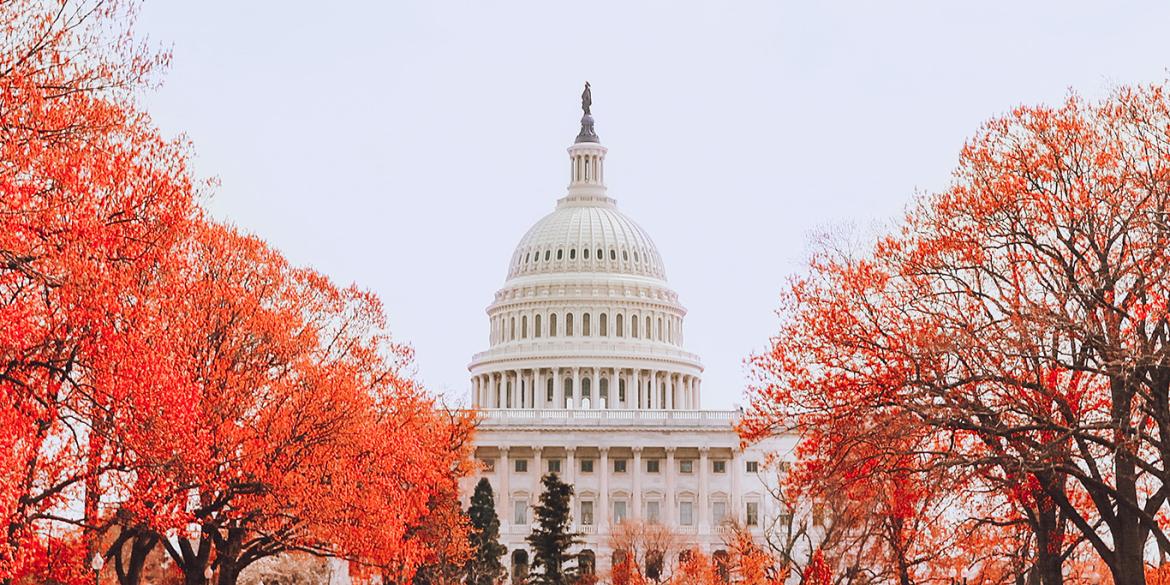 US Capitol Building in Autumn