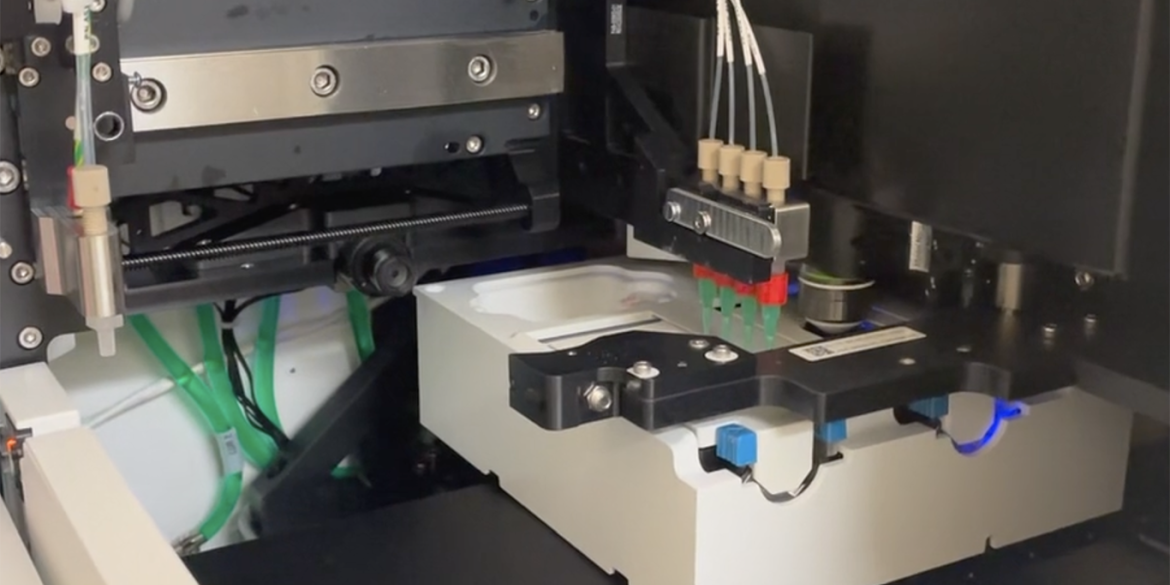 Xenium Analyzer, a spatial transcriptomics instrument that can map which genes are expressed in specific cells in brain tissue at high resolution