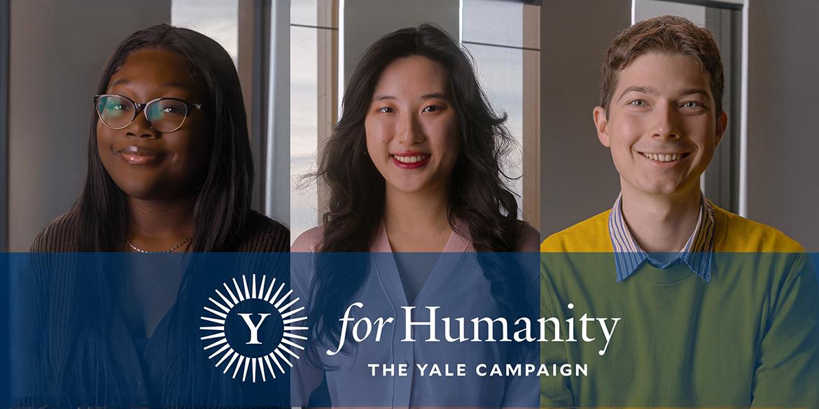 Yale Students Modupe Karimi SM ’26, Sabrina Guo ES ’27, and Serhii Malevych BK ’28
